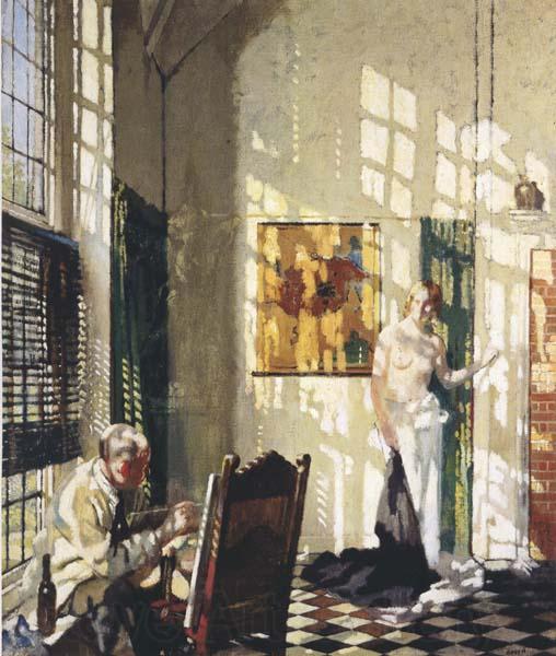 Sir William Orpen The Studio Spain oil painting art